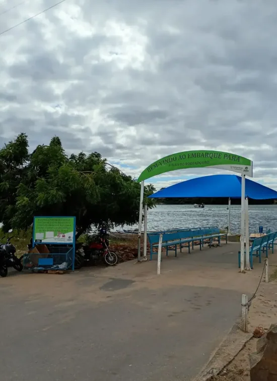 Entrada do embarque para a Ilha do Rodeadouro